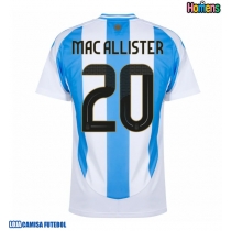 Camisa de Futebol Argentina Alexis Mac Allister #20 Equipamento Principal Copa America 2024 Manga Curta